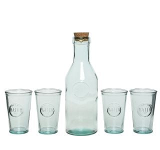 SERVIRNA POSODA ZA PIJAČE DECORIS SET STEKLENICE ZA VODO IN 4 KOZARCI