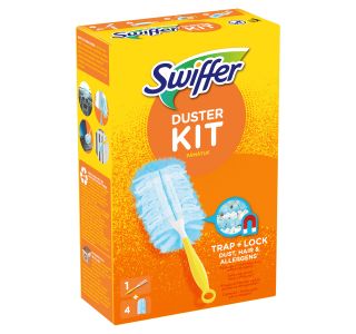 SWIFFER KOMPLET ZA BRISANJE PRAHU (KRATEK ROČAJ) + 4 KRPE