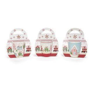 SKODELICA / LONČEK 340ML 8.3X11.5X10.5 CM BOŽIČNI MOTIV