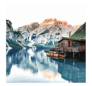 SLIKA STYLER TYROL HUT STEKLENA 30X30 GL324