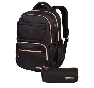 ŠOLSKI NAHRBTNIK TARGET S PERESNICO SET GLAMMER DEEP BLACK 28711