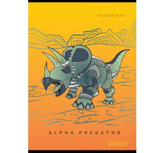 ŠOLSKI ZVEZEK DINOSAURS A4 KARO 5 MM, 54 LISTOV, SORT