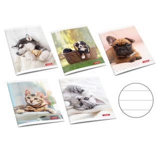 ŠOLSKI ZVEZEK TARGET A4 ČRTAST ANIMAL BABY 26060