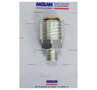 SPOJNI ELEMENT MOLAN 6.35 MM (1/4) ZN/P