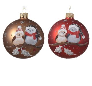 RDEČA MOTIV PTIČKA 8 CM SORTIRANO