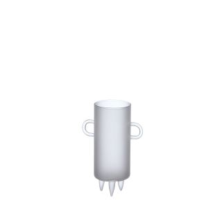 STEKLENA VAZA MICA BELA D10XŠ5.5XV14.5CM CAITLYN