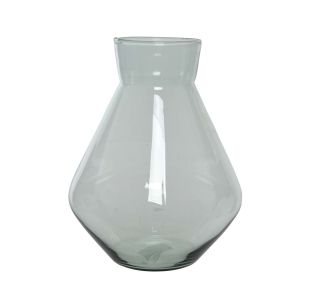 VAZA DECORIS STEKLENA, PROZORNA V 25 CM, FI 20 CM