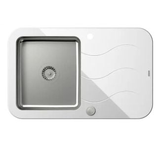 STEKLENO POMIVALNO KORITO QUADRON GLEN 211 BEL