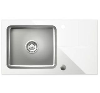 STEKLENO POMIVALNO KORITO QUADRON HUGH 111 BEL