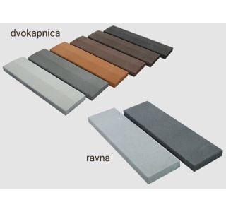 BETONSKI IZDELEK ZOBEC STREHA TIPO 280X480X60 ČRNA RAVNA