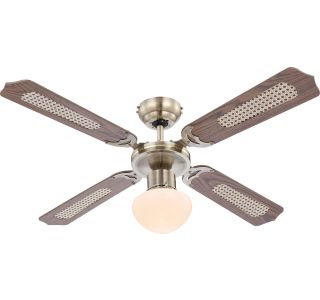 STROPNI VENTILATOR GLOBO KOVINSKI RJAV 1XE27