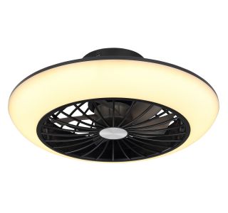 STROPNI VENTILATOR GLOBO LAFEE LED 18W WW ČRNI