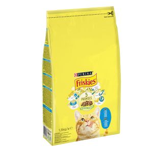 SUHA HRANA ZA MAČKA FRISKIES BRIKETI LOSOS ZELENJAVA 1.5 KG