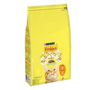 SUHA HRANA ZA MAČKA FRISKIES BRIKETI PIŠČANEC ZELENJAVA 1.5 KG