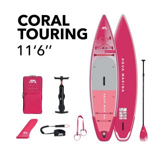 SUP AQUA MARINA CORAL TOURING 11'6' BT-23CTPR RASPBERRY