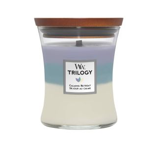 SVEČA V KOZARCU WOODWICK TRILOGY WW MEDIUM CALMING RETREAT