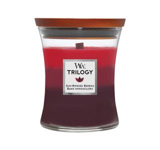 SVEČA V KOZARCU WOODWICK TRILOGY WW MEDIUM SUN RIPENED BERRIES