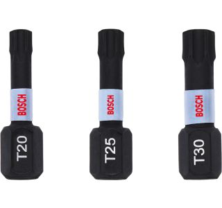 TORX NASTAVEK C6,3 BOSCH T 20 T 25 T 30 MM 3 KOS IMPACT CONTROL