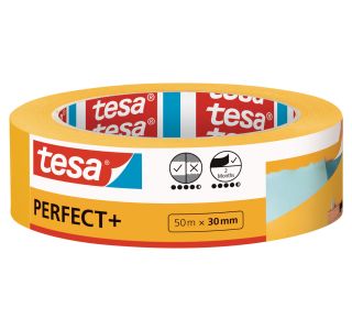 TESA ZAŠČITNI TRAK PERFECT+ 50M X 30MM, ZA KVALITETNO MASKIRANJE V NOTRANJIH PROSTORIH.