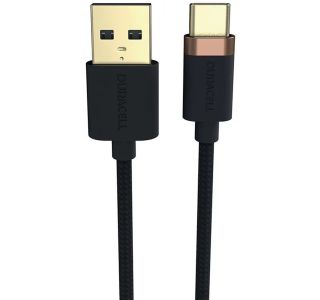 USB KABEL DURACELL USB-A V USB-C 1M ČRN