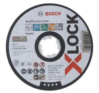 REZALNA PLOŠČA X-LOCK MULTI CONSTRUCTION 125X1X22.23MM, RAVNA