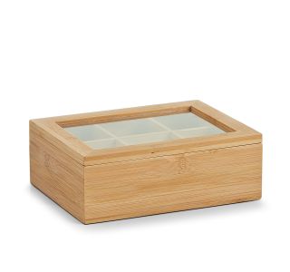 VEČNAMENSKA DOZA ZELLER PRESENT ŠKATLA ZA ČAJNE VREČKE 21X16X7.5 CM BAMBUS