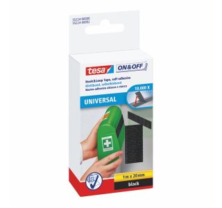 VEČNAMENSKI LEPILNI TRAK TESA SAMOLEPILNI SPRIJEMALNI ČRN 1 M X 20 MM