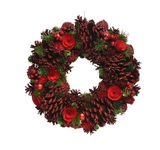 VENČEK DECORIS 34 CM Z DEKORACIJO