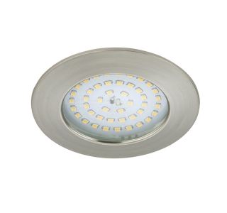 VGRADNA STROPNA SVETILKA PRISMA 1X10.5W LED, FI=100 MM MAT NIKELJ, OKR., IP44