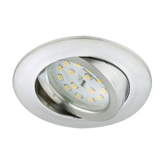 VGRADNA STROPNA SVETILKA PRISMA 1X5W LED,FI=82MM,GIBLJIVA ALUMINIJ, OKR., IP23