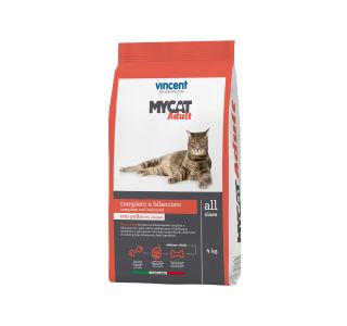 VINCENT MYCAT ADULT ZA ODRASLE MAČKE, Z OKUSOM PIŠČANCA, 4 KG