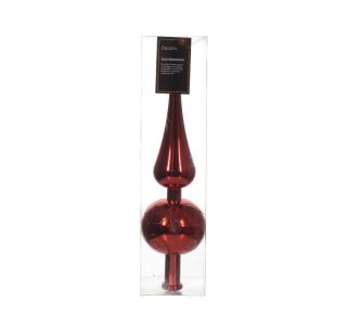 VRH ZA JELKO DECORIS ŠPICA 23 CM RDEČA