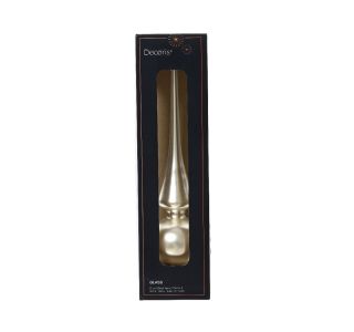 VRH ZA JELKO DECORIS ŠPICA 26 CM SREBRNA MAT