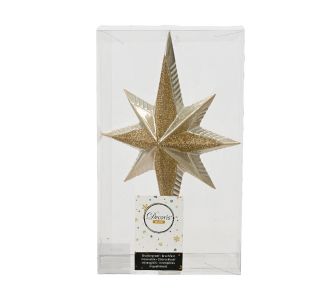 VRH ZA JELKO DECORIS ZVEZDA ZLATA VIŠINA 25.5 CM