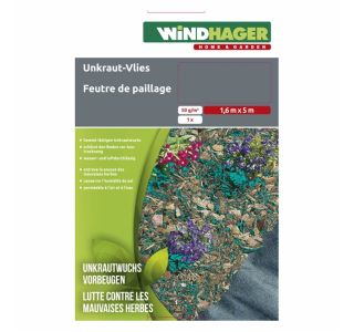 VRTNA FOLIJA WINDHAGER KOPRENA PROTI PLEVELU GROWSTOP, 5X1.6M, ČRNA