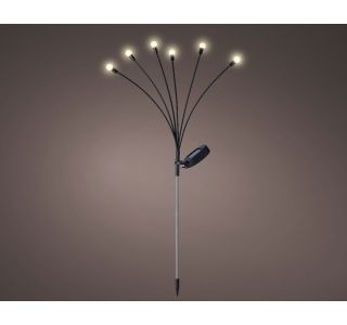 VRTNE LUČKE LUMINEO SOLARNA SVETILKA ČRNA VIŠINA 70CM, TOPLO BELA