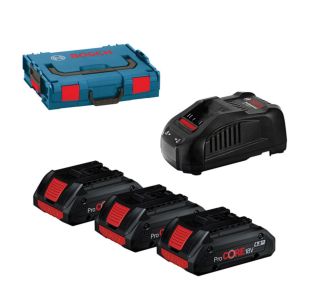 ZAČETNI KOMPLET: 3X PROCORE18V 4,0 AH AKU BATERIJA + POLNILNIK + L-BOXX