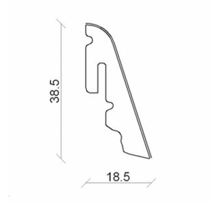 ZAKLJUČNA TALNA LETEV FN HRAST CENTURY BEIGE 18.5X38.5X2400 MM MDF