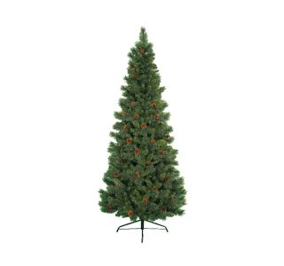 ZELENA NOVOLETNA JELKA NORWICH PINE IZ UMETNE MASE, VIŠINE 210 CM