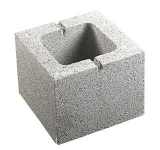 BETONSKI IZDELEK KOGRAD ZIDAK ZAKLJUČNI POLOVIC. 2C BELI 25X25X19