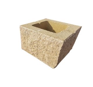 BETONSKI IZDELEK KOGRAD ZIDAK ZAKLJUČNI POLOVIC. 2C RUMEN 25X25X19