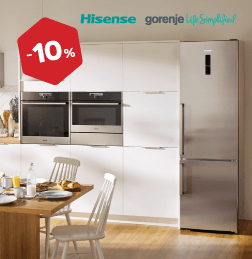 Bela tehnika Gorenje in Hisense -10 %