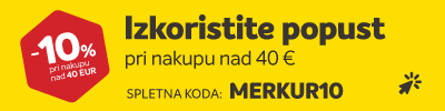 Spletna koda MERKUR10 za 10% popust