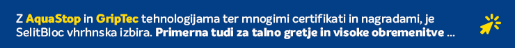 SELITBLOC®, visoka stopnja odpornosti na pritisk ter prožnost